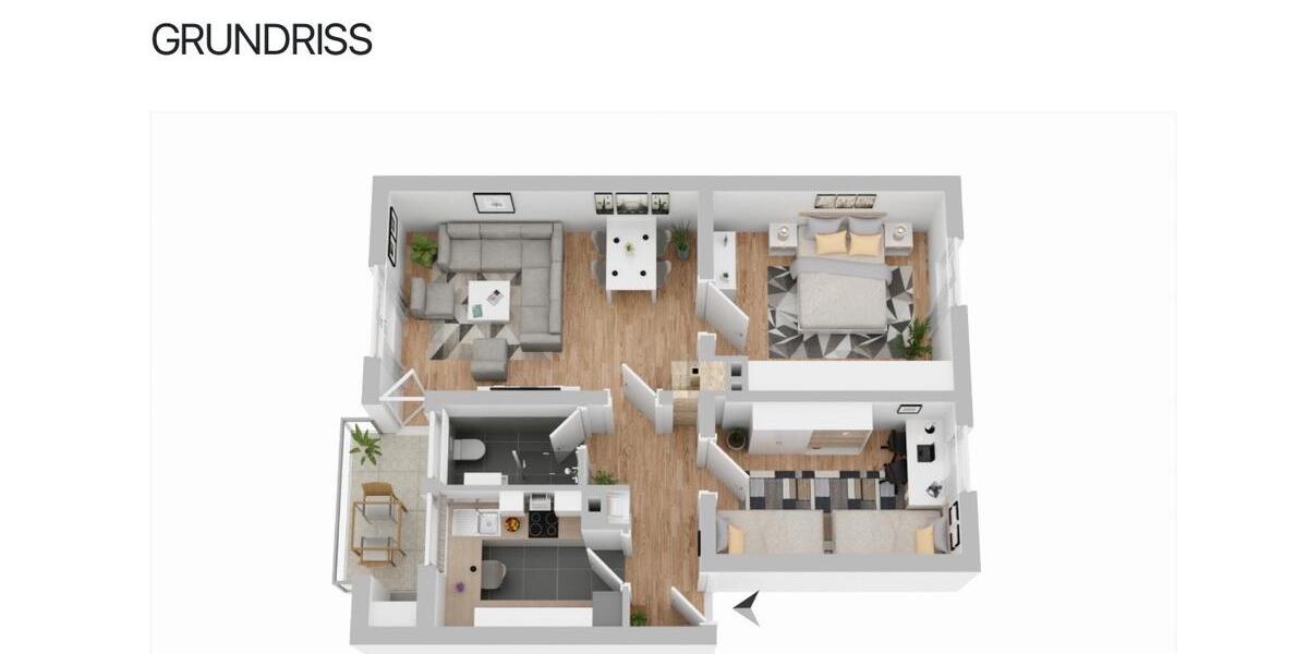 Etagenwohnung Böblingen Dagersheim - 3 Zimmer, 63 m&sup2;, 280.000&euro; | Angebot:26808278