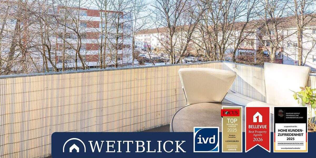 Etagenwohnung Ludwigsburg Eglosheim - 2 Zimmer, 53 m&sup2;, 185.000&euro; | Angebot:25698022