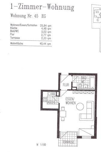 Erdgeschoßwohnung Vaihingen an der Enz - 1 Zimmer, 41 m&sup2;, 170.000&euro; | Angebot:26957512