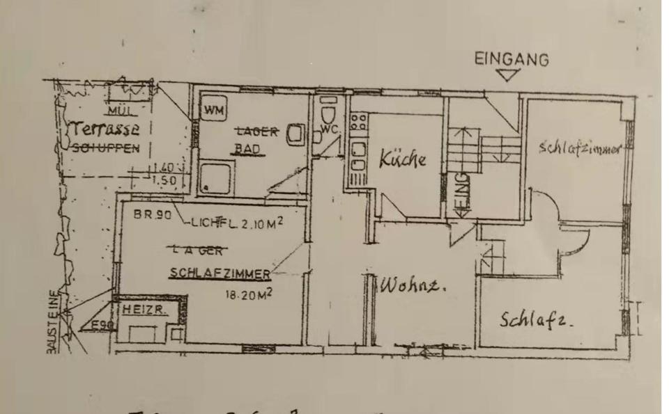 Etagenwohnung Stuttgart Zuffenhausen - 3.5 Zimmer, 90 m&sup2;, 1.090&euro; | Angebot:25860229