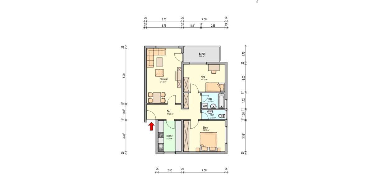 Erdgeschoßwohnung Leinfelden-Echterdingen Echterdingen - 3 Zimmer, 79 m&sup2;, 1.140&euro; | Angebot:27541942