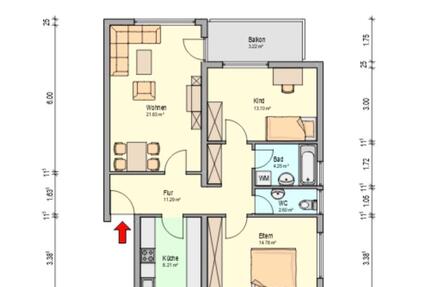 Wohnung Leinfelden-Echterdingen Echterdingen - 3 Zimmer, 79 m&sup2;, 1.140&euro; | Angebot:27541942