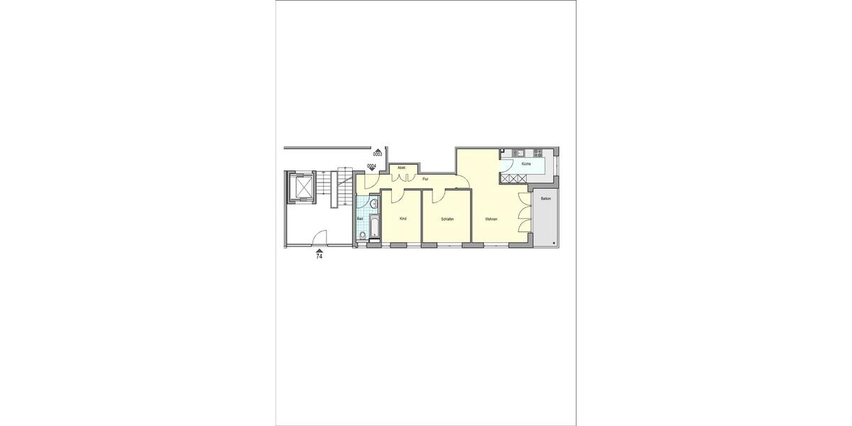 Erdgeschoßwohnung Esslingen am Neckar - 3 Zimmer, 73 m&sup2;, 1.072&euro; | Angebot:26366167