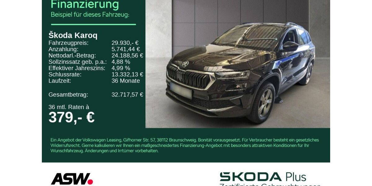 Skoda Karoq 76.400 km 29.930 &euro; Heilbronn 74076