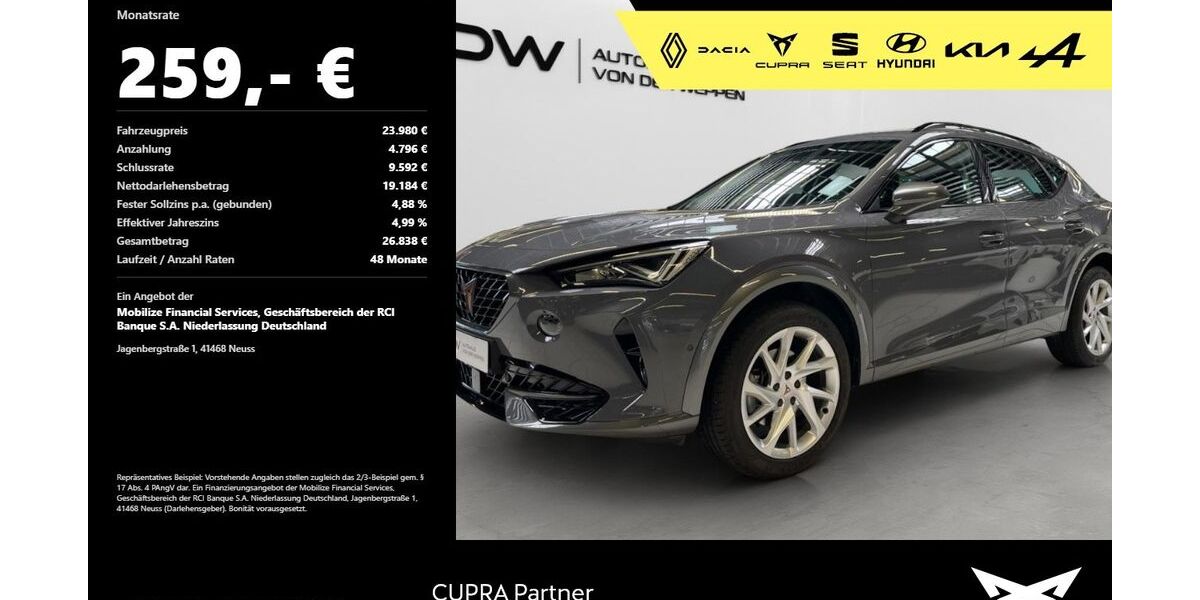Cupra Formentor 22.900 km 23.980 &euro; Heilbronn 74076
