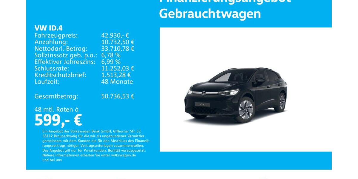 VW ID.4 5.685 km 42.930 &euro; Stuttgart 70563