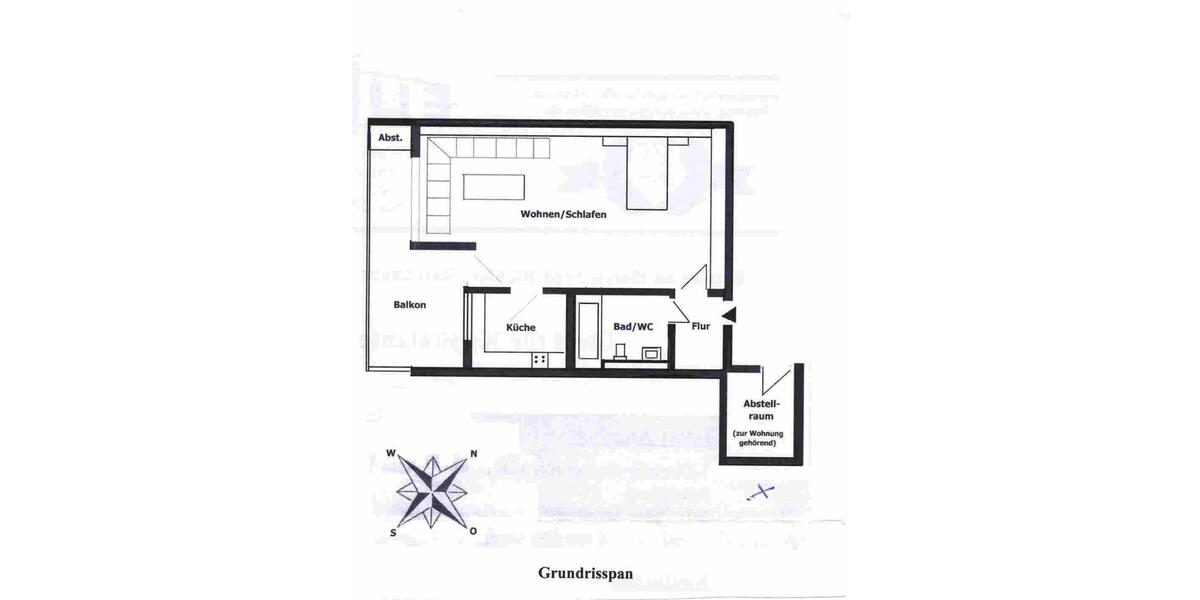 Etagenwohnung Böblingen - 1.5 Zimmer, 48 m&sup2;, 179.000&euro; | Angebot:25654497