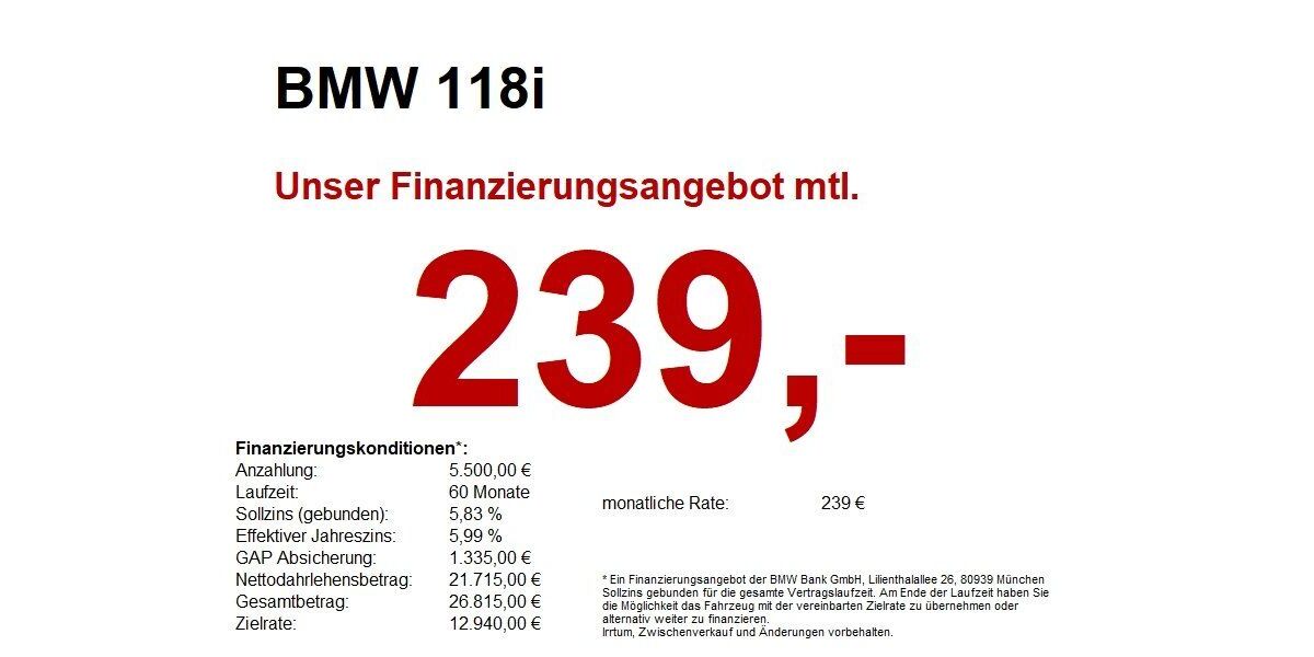 BMW 118 40.427 km 24.888 &euro; Heilbronn 74074