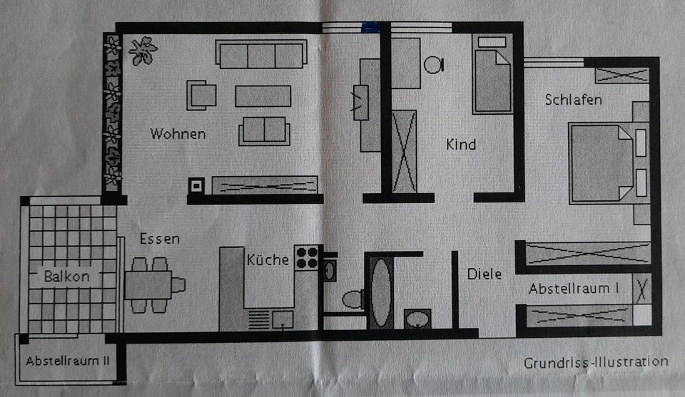 Etagenwohnung Sindelfingen Darmsheim - 3 Zimmer, 85 m&sup2;, 274.500&euro; | Angebot:26710701