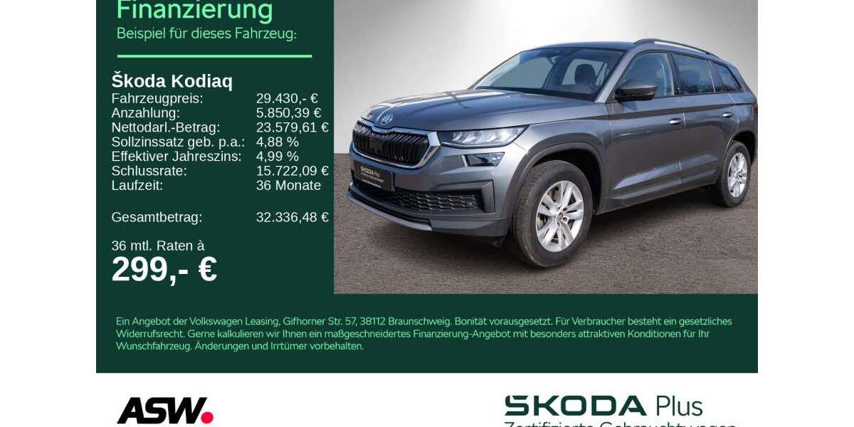 Skoda Kodiaq 77.500 km 29.430 &euro; Heilbronn 74076