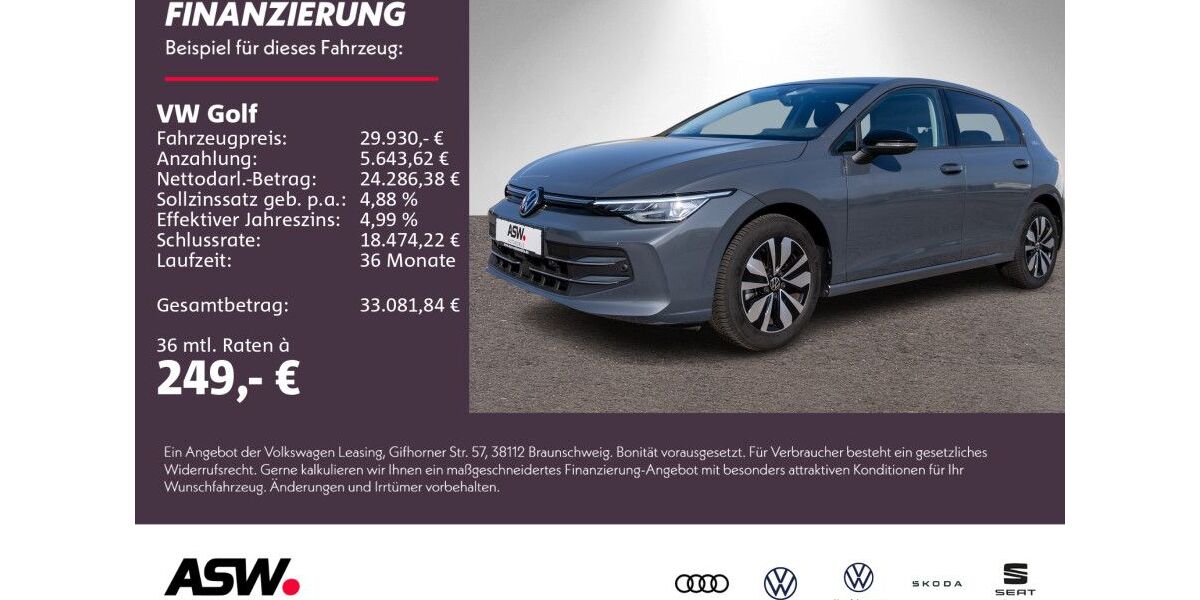 VW Golf 19.990 km 28.430 &euro; Weinsberg 74189