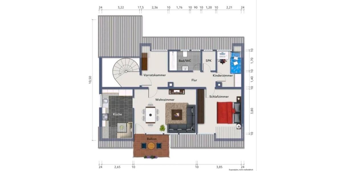 Dachgeschoßwohnung Markgröningen - 4 Zimmer, 69 m&sup2;, 260.000&euro; | Angebot:27086834