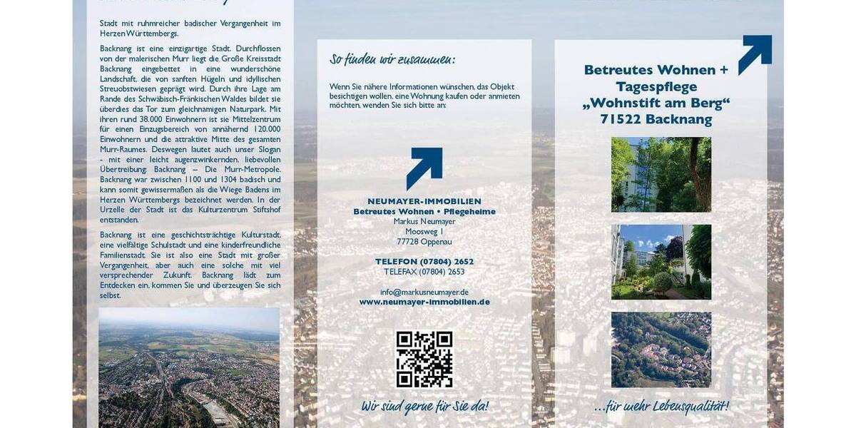 Etagenwohnung Backnang Obere Vorstadt - 2 Zimmer, 42 m&sup2;, 148.000&euro; | Angebot:25815278