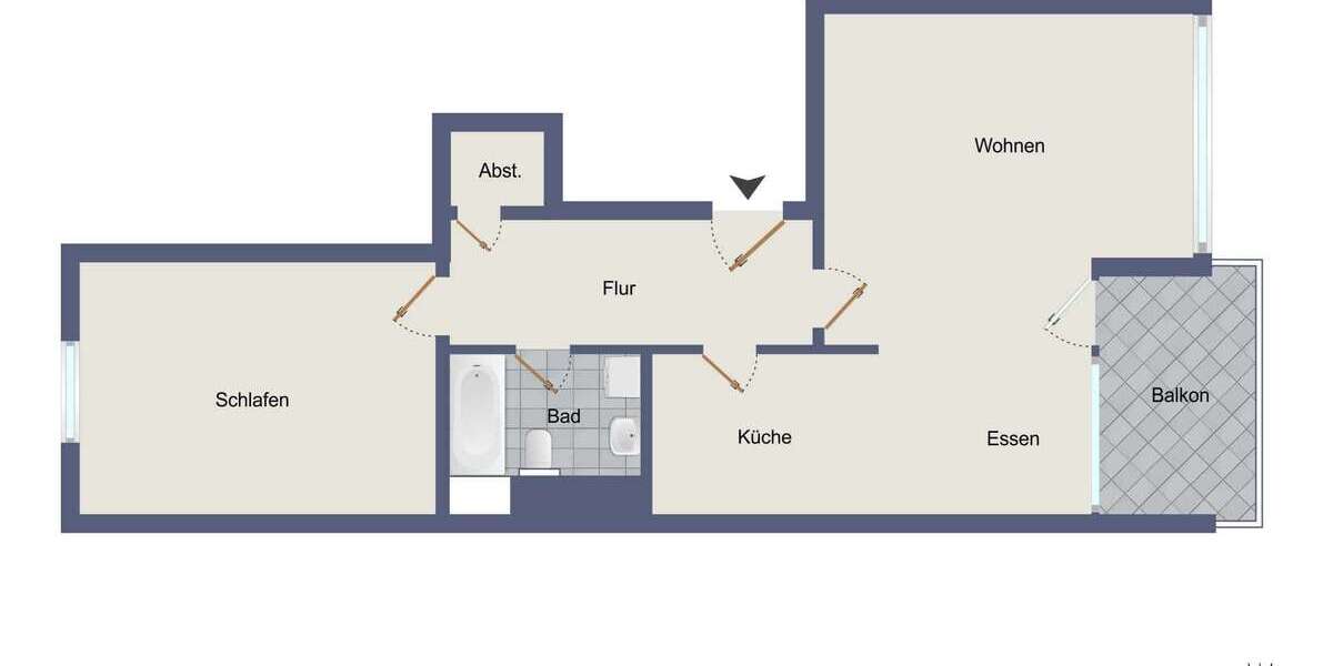 Etagenwohnung Waiblingen Beinstein - 2 Zimmer, 69 m&sup2;, 265.000&euro; | Angebot:27129945