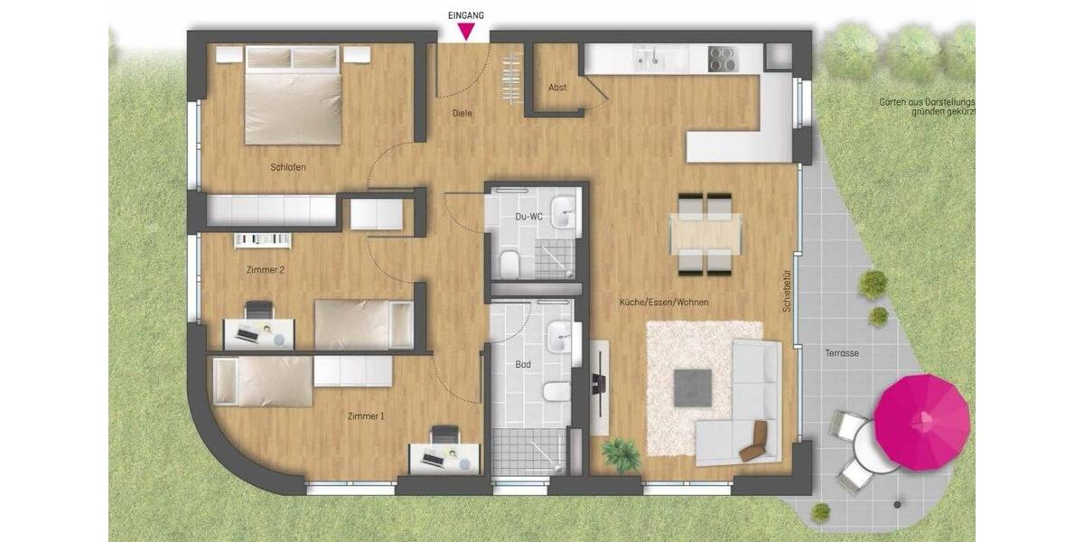Erdgeschoßwohnung Bietigheim-Bissingen Bissingen - 4 Zimmer, 90 m&sup2;, 585.000&euro; | Angebot:26545395