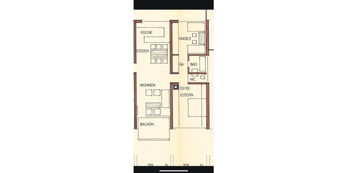 Etagenwohnung Heilbronn Horkheim - 3 Zimmer, 82 m&sup2;, 975&euro; | Angebot:25642642