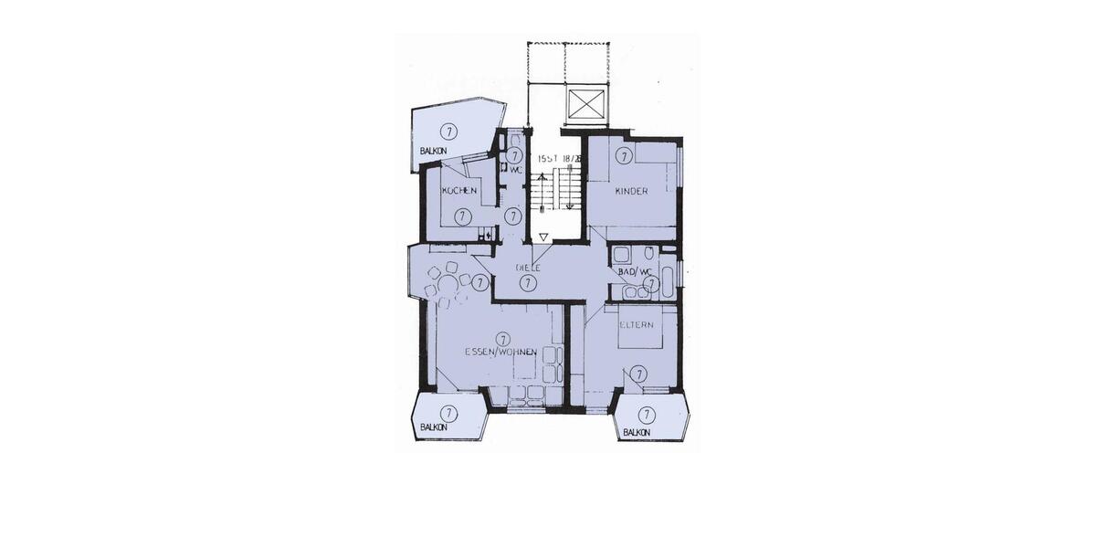 Etagenwohnung Stuttgart Bopser - 3 Zimmer, 116 m&sup2;, 1.790&euro; | Angebot:25591089