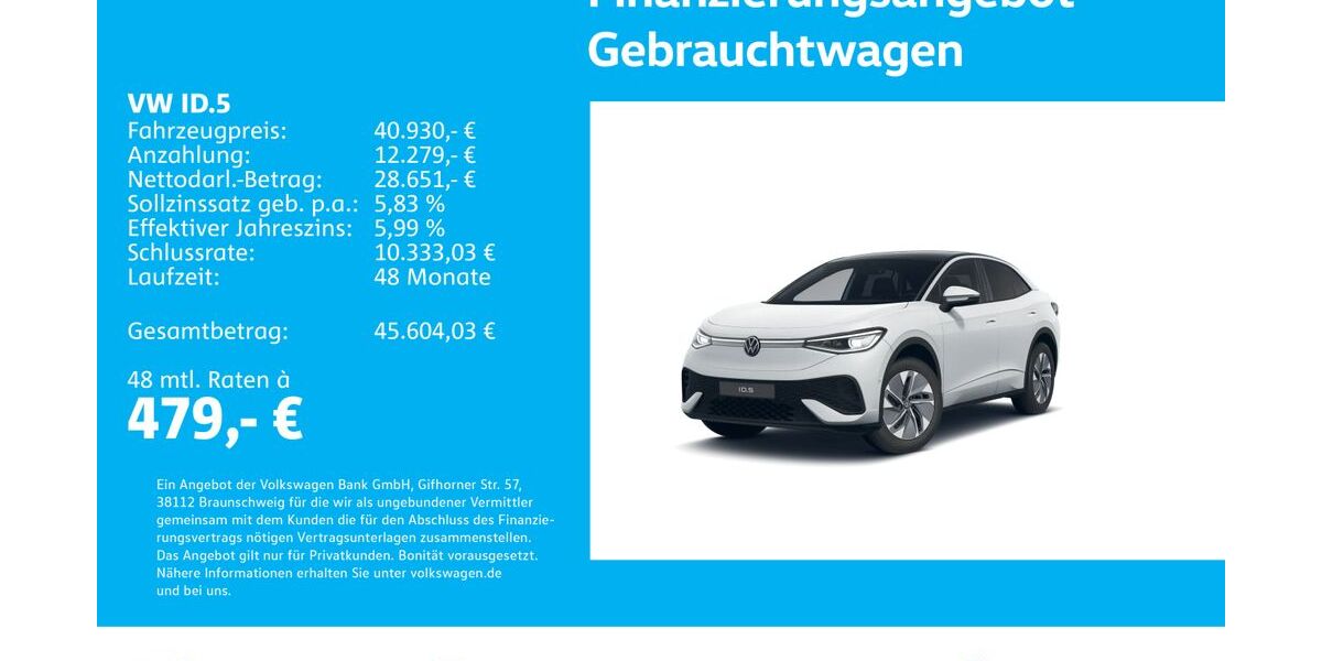VW ID.5 12.010 km 40.930 &euro; Stuttgart-Wangen 70188