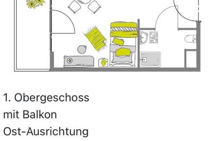 Wohnung Heilbronn - 1 Zimmer, 21 m&sup2;, 667&euro; | Angebot:25634576