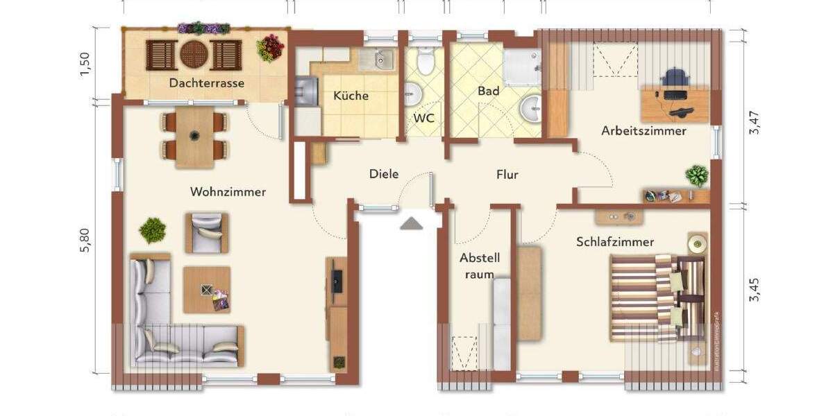 Etagenwohnung Asperg - 3 Zimmer, 71 m&sup2;, 265.000&euro; | Angebot:25677897