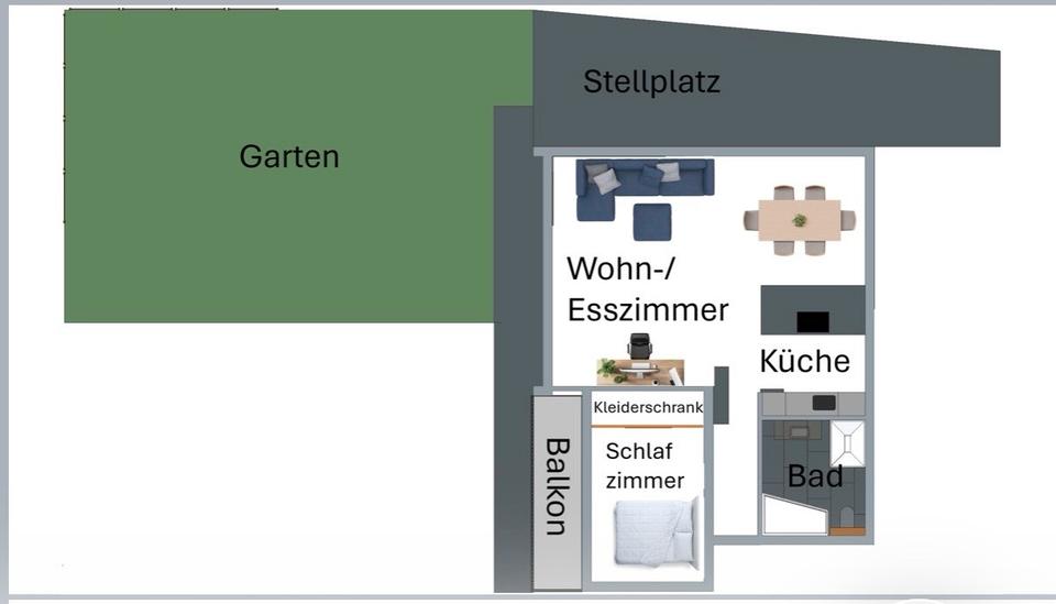 Etagenwohnung Köngen - 2.5 Zimmer, 75 m&sup2;, 1.490&euro; | Angebot:25886783