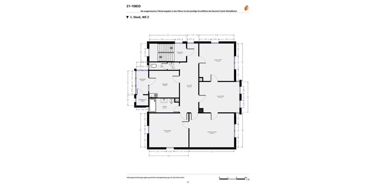 Etagenwohnung Stuttgart Bad Cannstatt - 4 Zimmer, 110 m&sup2;, 1.350&euro; | Angebot:27550019