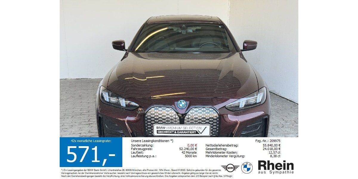BMW i4 3.206 km 49.930 &euro; Heilbronn 74076