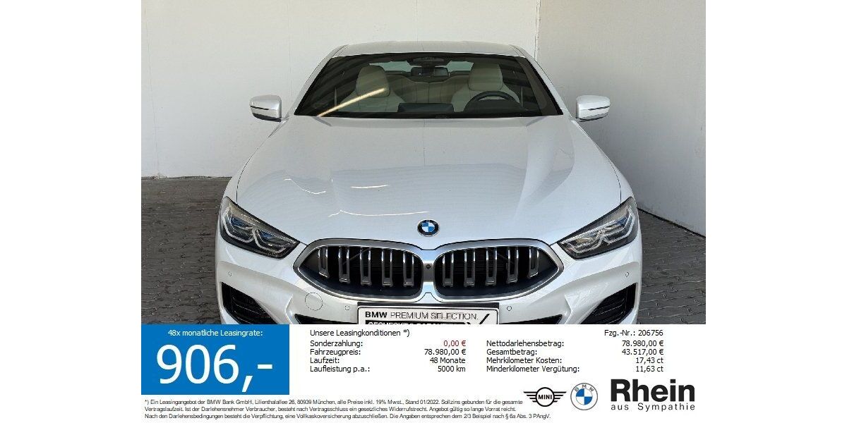 BMW 840 4.873 km 75.890 &euro; Heilbronn 74076