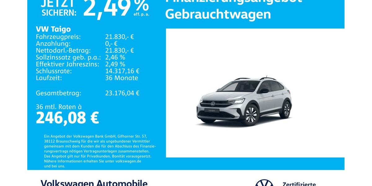 VW Taigo 9.649 km 21.830 &euro; Stuttgart-Feuerbach 70469