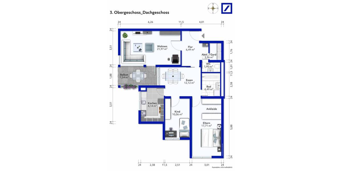 Etagenwohnung Oberstenfeld - 3 Zimmer, 87 m&sup2;, 220.000&euro; | Angebot:25749252