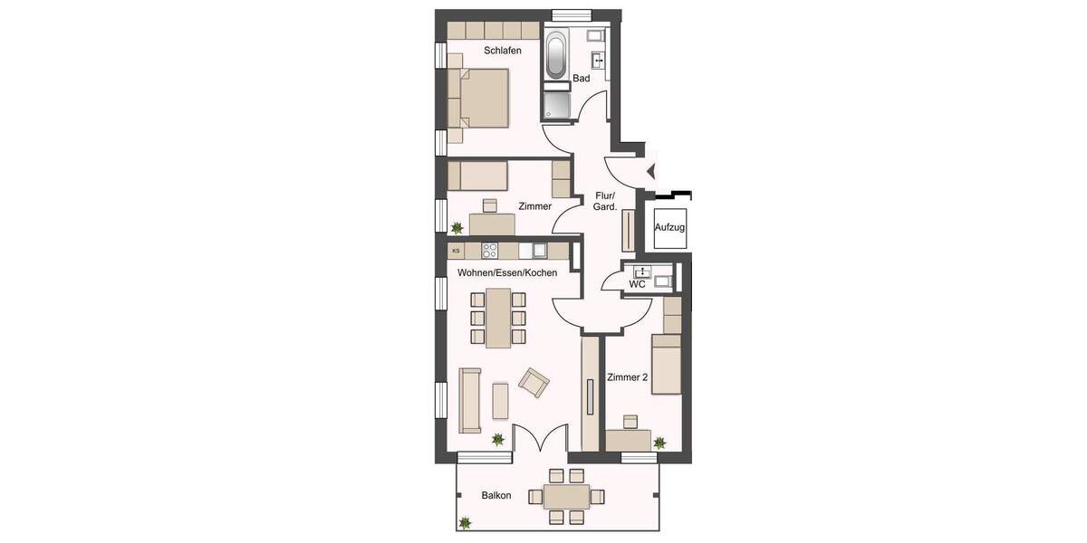 Etagenwohnung Ludwigsburg / Pflugfelden Pflugfelden - 4 Zimmer, 95 m&sup2;, 513.000&euro; | Angebot:25704058