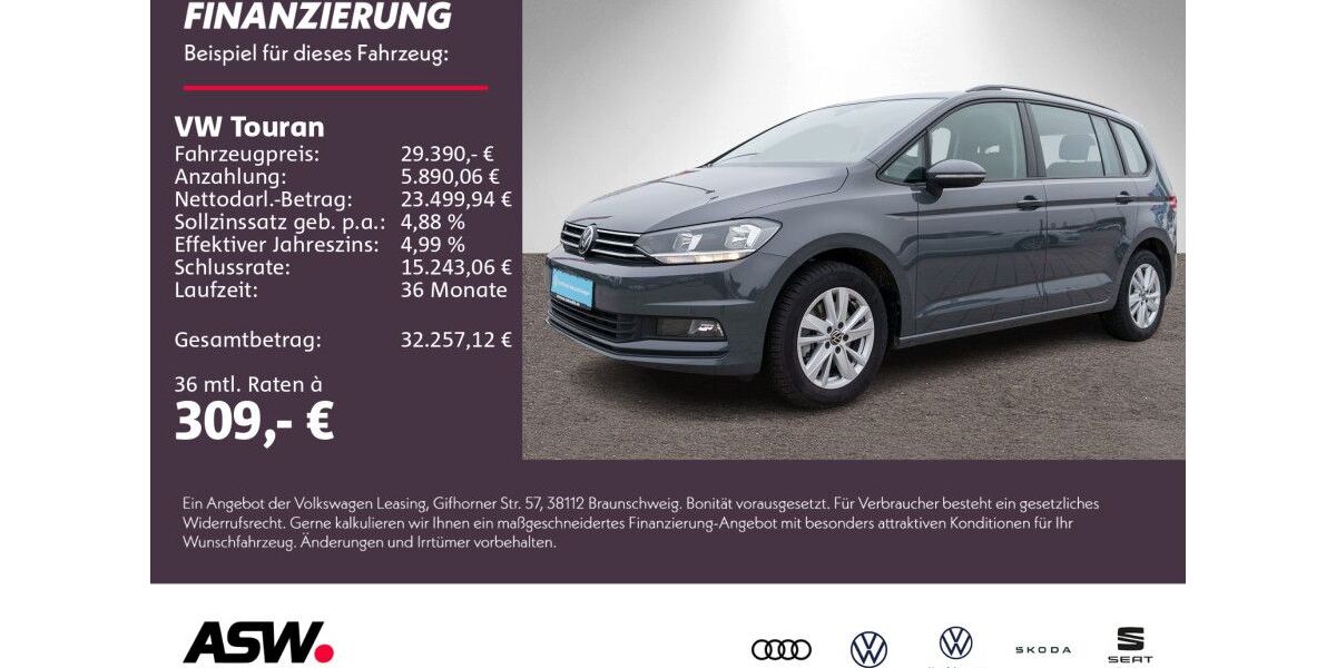 VW Touran 49.990 km 29.390 &euro; Weinsberg 74189