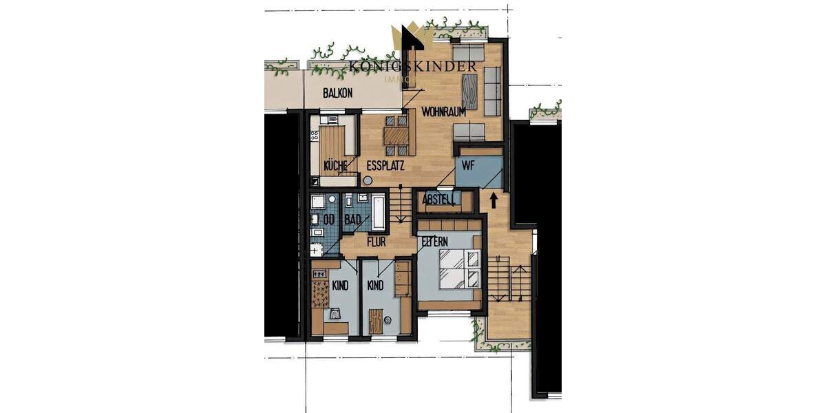 Etagenwohnung Freiberg am Neckar Heutingsheim - 4 Zimmer, 104 m&sup2;, 383.000&euro; | Angebot:25877717