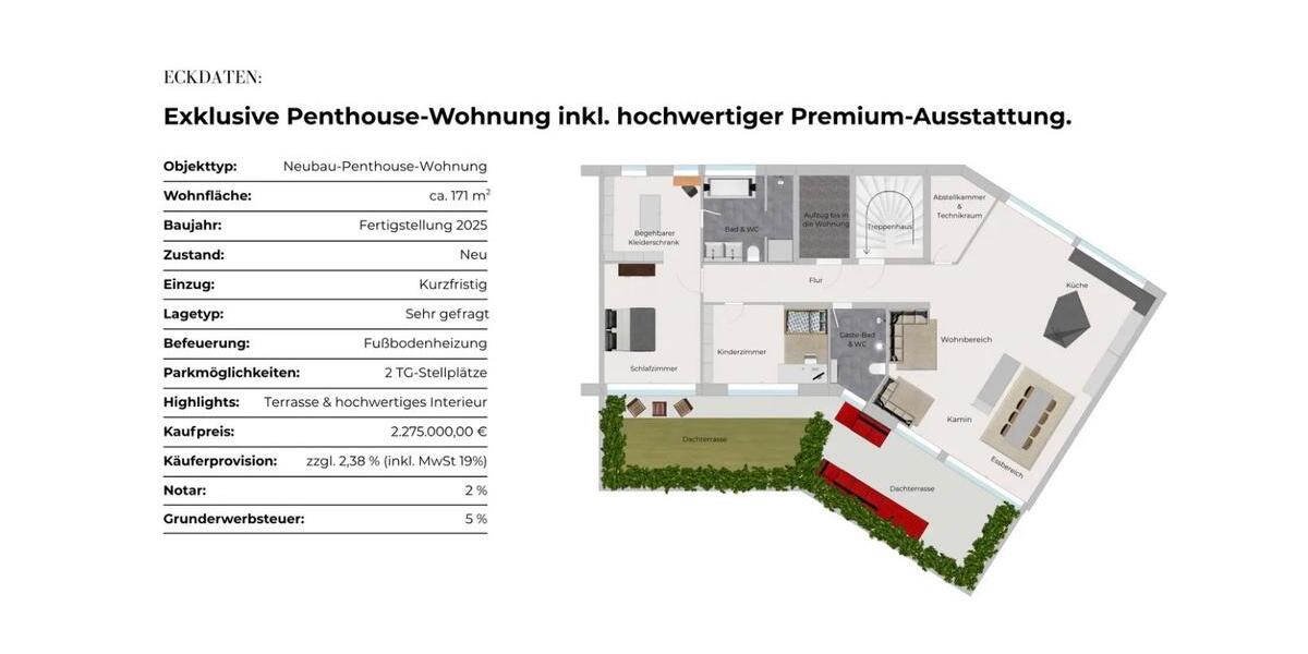 Einfamilienhaus Stuttgart Feuerbach - 5 Zimmer, 171 m&sup2;, 2.275.000&euro; | Angebot:27196741