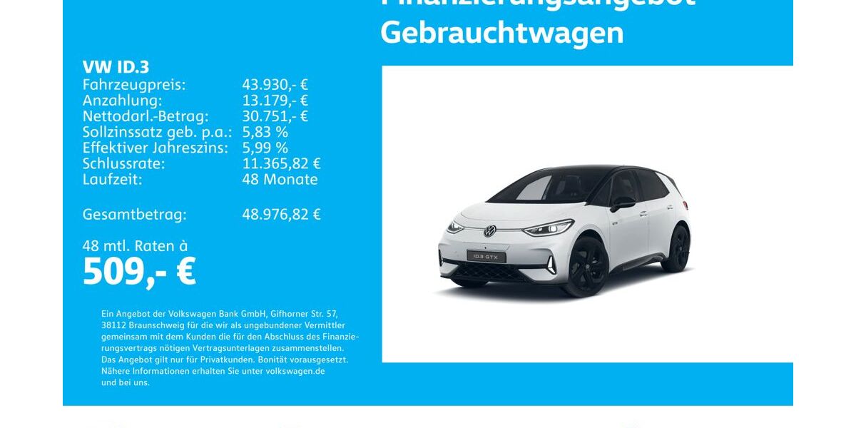 VW ID.3 19.460 km 43.930 &euro; Stuttgart-Feuerbach 70469