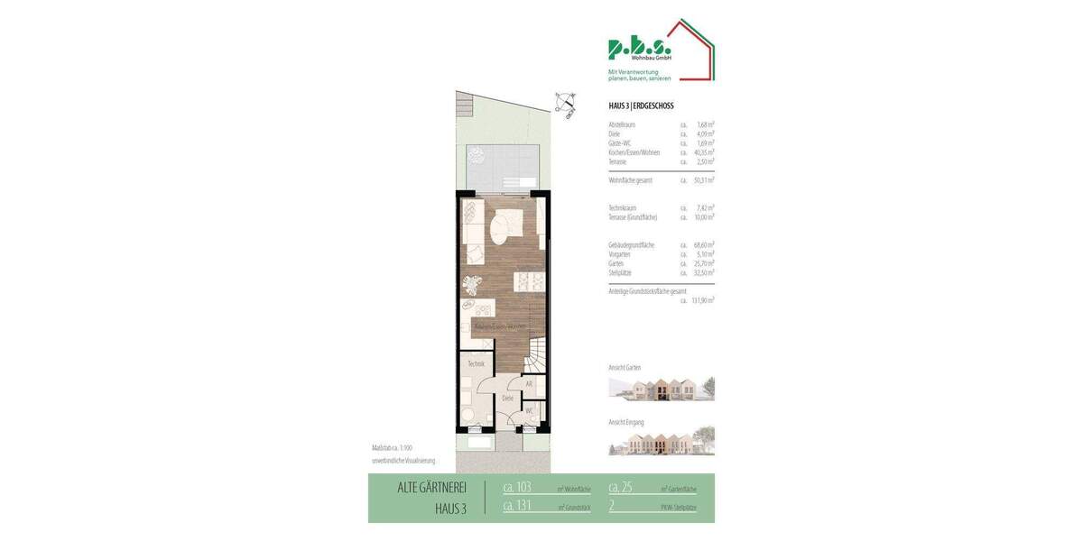 Reihenmittelhaus Brackenheim Dürrenzimmern - 4 Zimmer, 103 m&sup2;, 587.000&euro; | Angebot:25660973