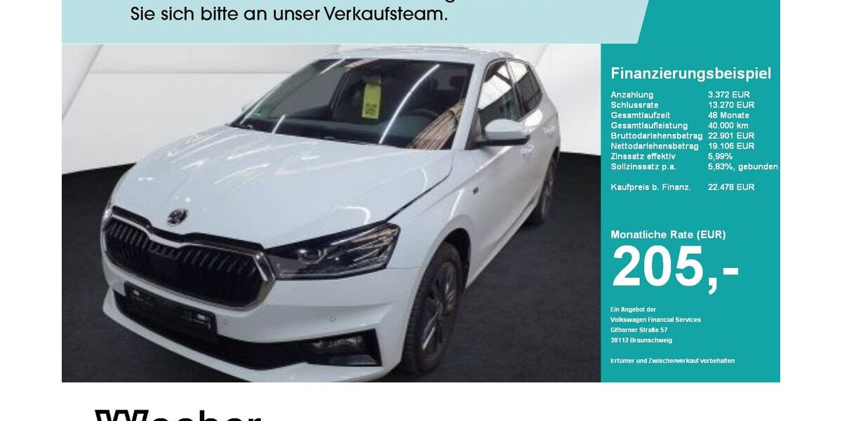Skoda Fabia 23.449 km 21.789 &euro; Weil der Stadt 71263