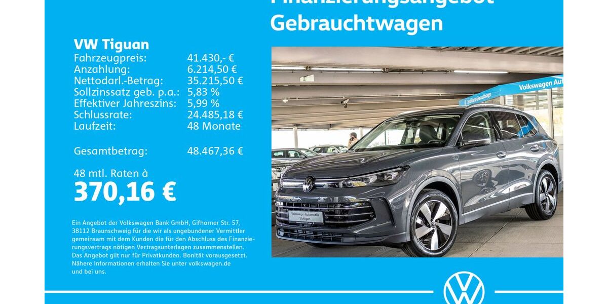 VW Tiguan 1.505 km 41.430 &euro; Stuttgart-Wangen 70188