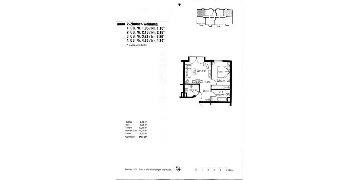 Etagenwohnung Stuttgart Lehen - 2 Zimmer, 47 m&sup2;, 950&euro; | Angebot:27583286