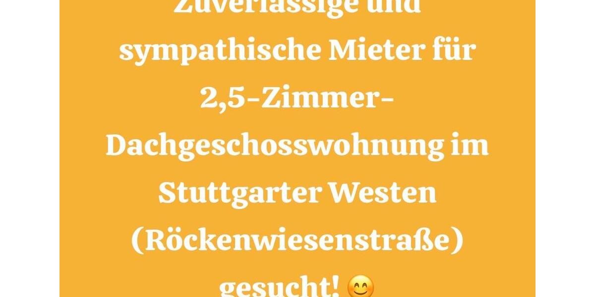 Dachgeschoßwohnung Stuttgart Stuttgart-West - 2.5 Zimmer, 66 m&sup2;, 1.060&euro; | Angebot:26001345