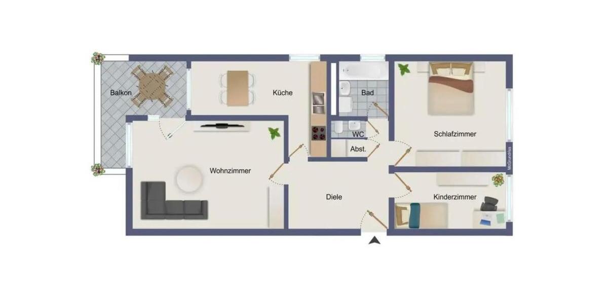 Etagenwohnung Waiblingen Beinstein - 3.5 Zimmer, 83 m&sup2;, 255.000&euro; | Angebot:24842817