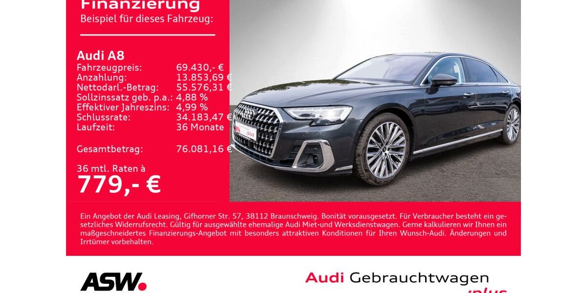 Audi A8 24.990 km 66.560 &euro; Heilbronn 74074