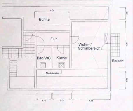 Dachgeschoßwohnung Kornwestheim - 1 Zimmer, 41 m&sup2;, 850&euro; | Angebot:25980505