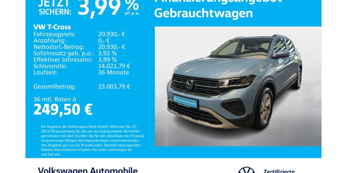 VW T-Cross 5.185 km 20.930 &euro; Stuttgart-Feuerbach 70469