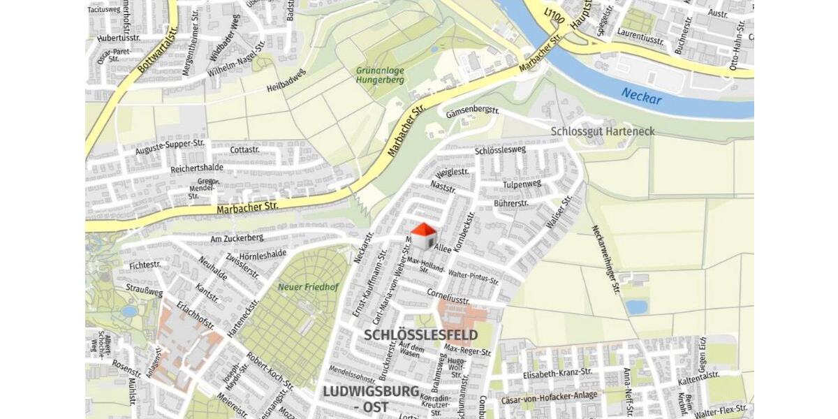 Dachgeschoßwohnung Ludwigsburg Oßweil - 3 Zimmer, 66 m&sup2;, 800&euro; | Angebot:27578356