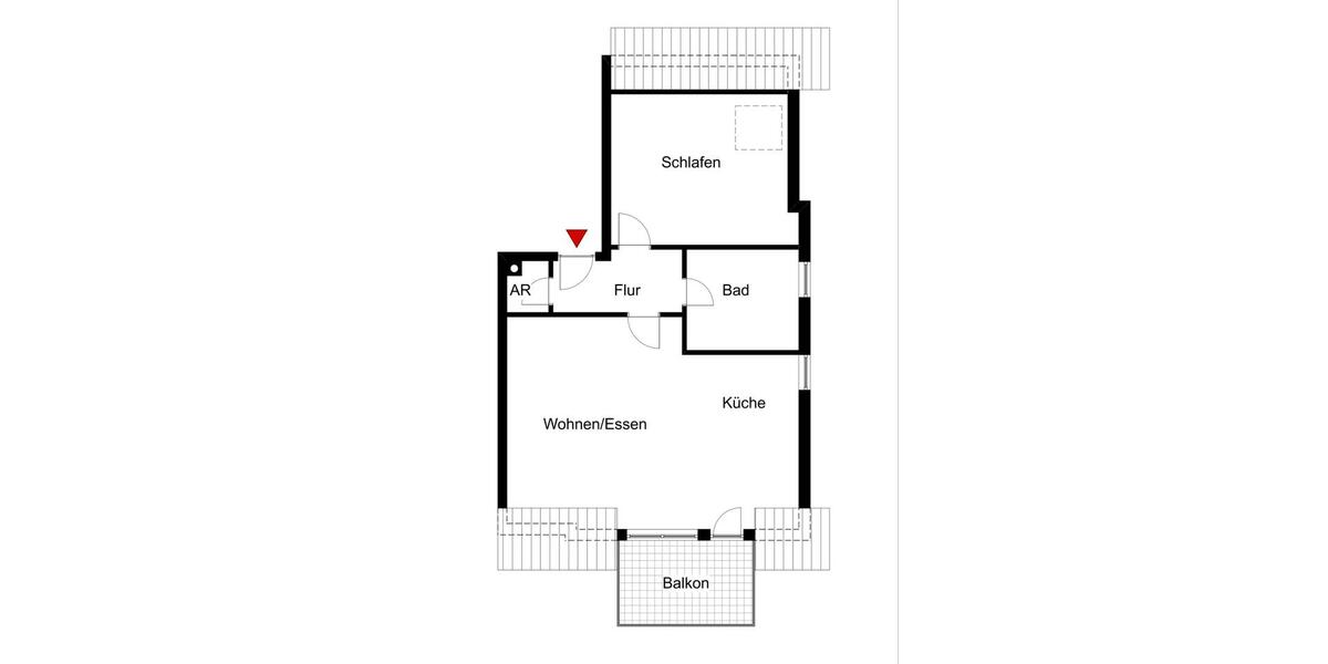 Dachgeschoßwohnung Heilbronn Horkheim - 2 Zimmer, 58 m&sup2;, 160.000&euro; | Angebot:26102809