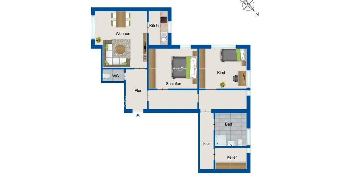 Etagenwohnung Mühlacker - 3 Zimmer, 80 m&sup2;, 790&euro; | Angebot:27541153