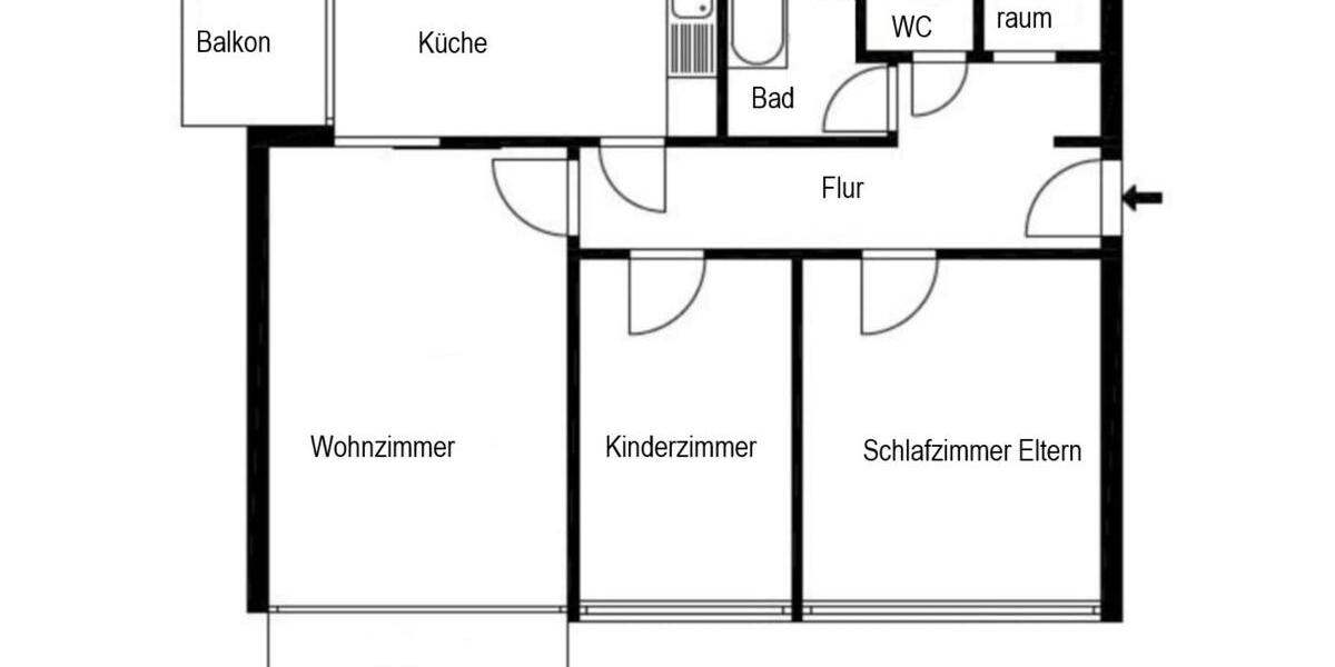 Etagenwohnung Böblingen Dagersheim - 3.5 Zimmer, 77 m&sup2;, 320.000&euro; | Angebot:25568452