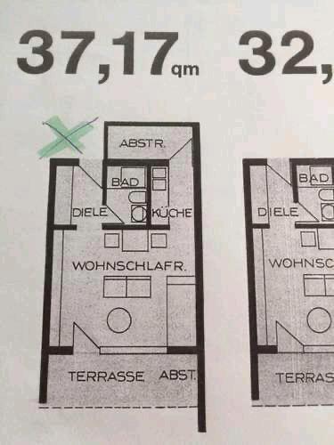 Etagenwohnung Esslingen am Neckar Brühl - 1.5 Zimmer, 37 m&sup2;, 170.000&euro; | Angebot:25922376