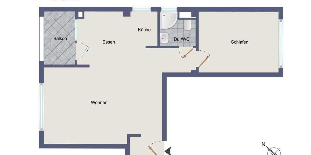 Etagenwohnung Stuttgart Mitte - 2 Zimmer, 52 m&sup2;, 310.000&euro; | Angebot:25679822